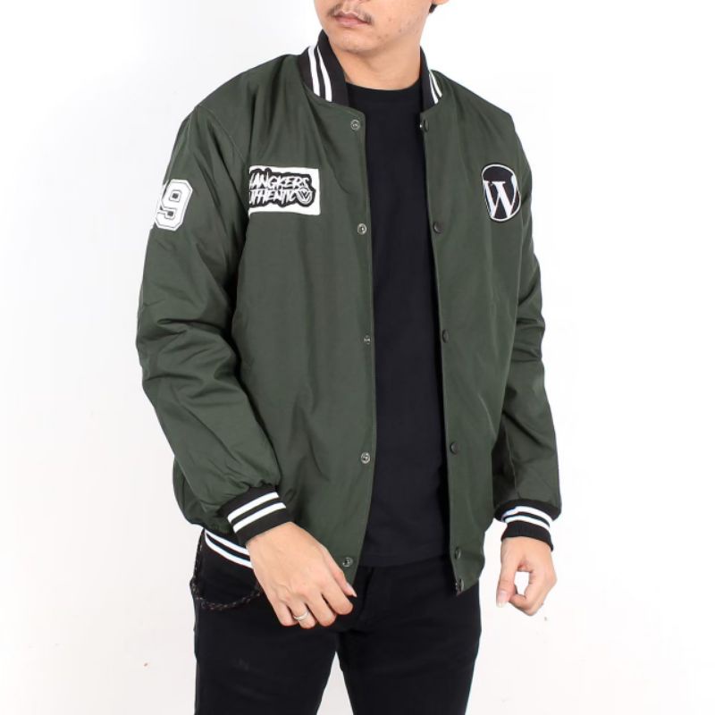 [WANGKERS Original] Jaket Baseball Varsity Pria Taslan Furing Peding - Jaket Premium Murah Bandung- Jaket Vintage