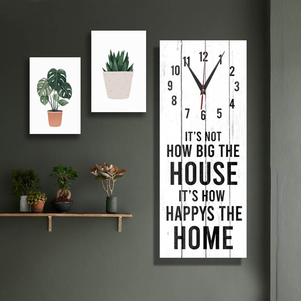 JAM DINDING MINIMALIS PUTIH - Hiasan Dinding Minimalis Kotak Quotes