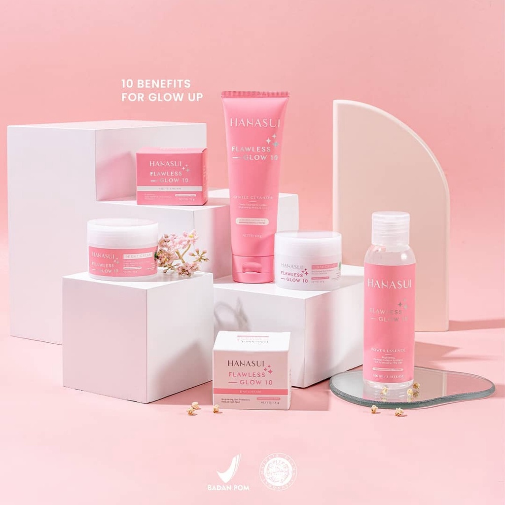 Hanasui Flawless Glow 10 | Cleanser Essence Day Night Cream
