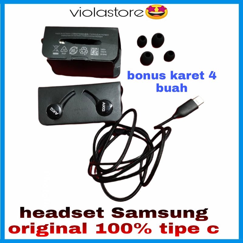 headset Samsung original 100% tipe C/Jack Audio 3.5mm