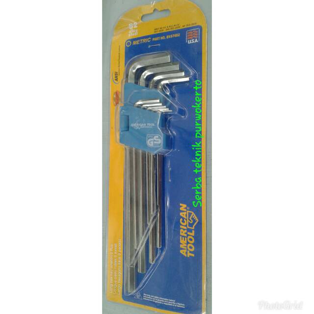 American tool Kunci L set panjang