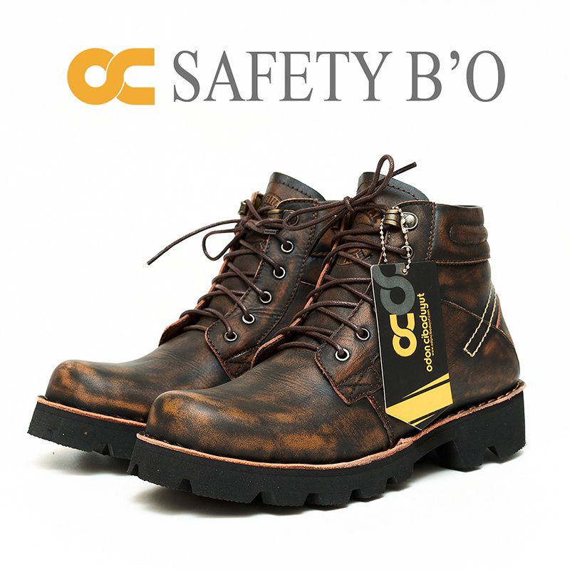 Sepatu Safety Boot Kulit Asli Odon Cibaduyut,OC'BO