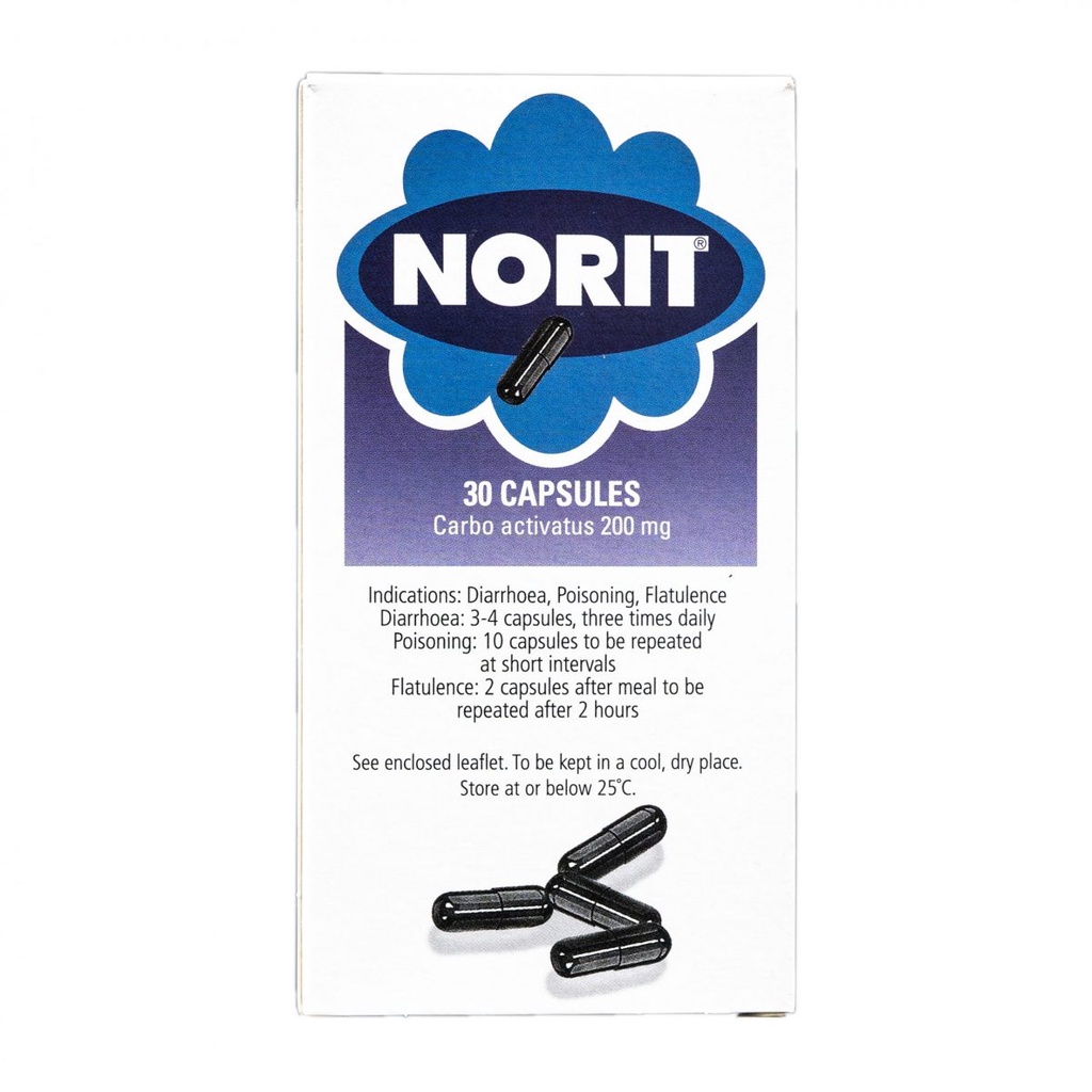 NORIT Activated Charcoal 200mg (30 capsules)