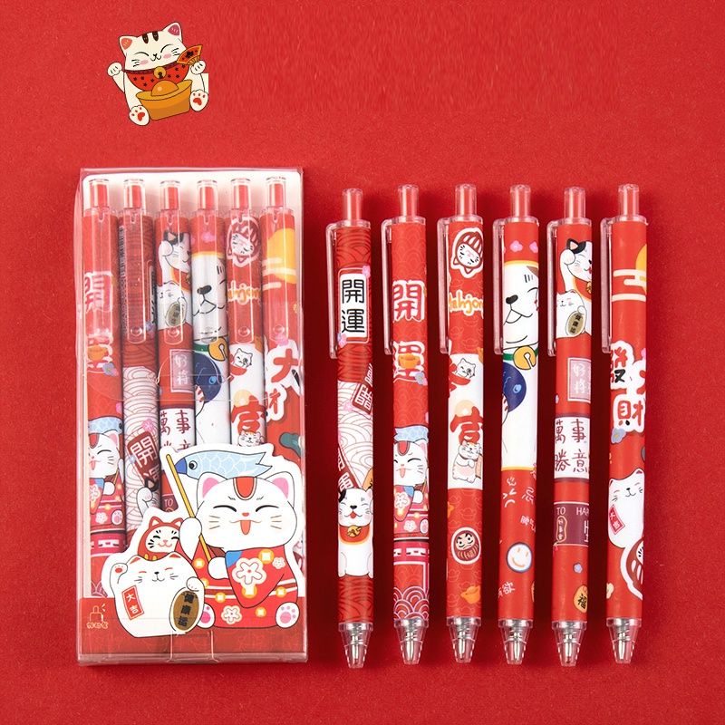 

Gel pulpen lucu motif Luckycat 0.5mm