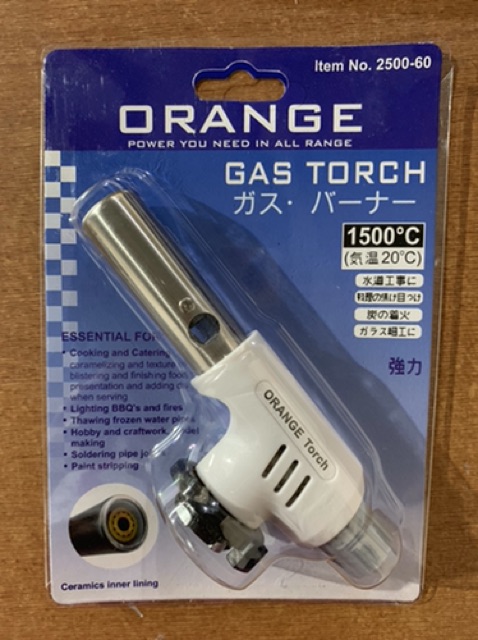 micro heating blow torch - alat pemantik api gas torch orange