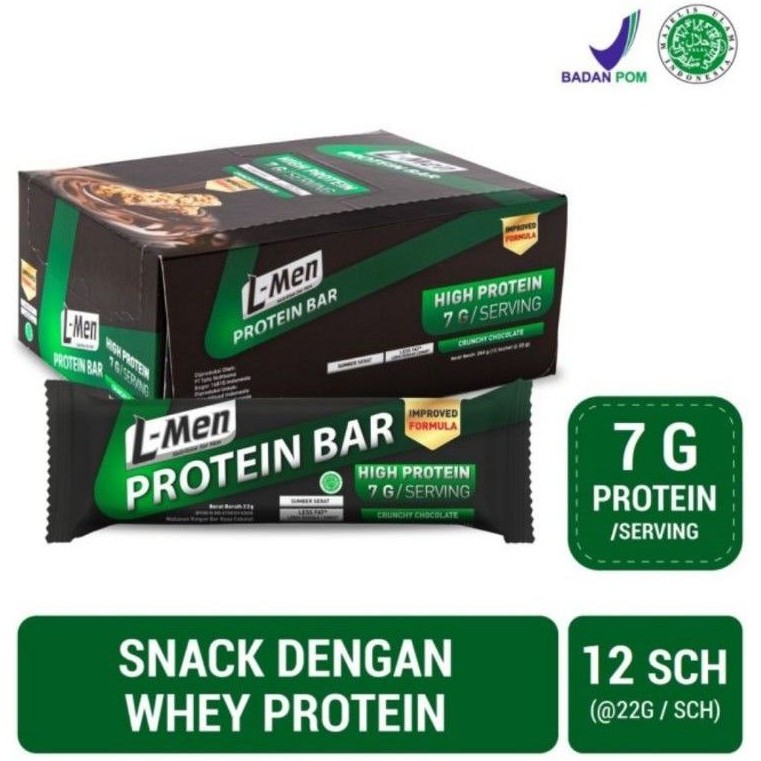 L-Men Protein Bar (7 gr protein/serving) - 12 Sachet