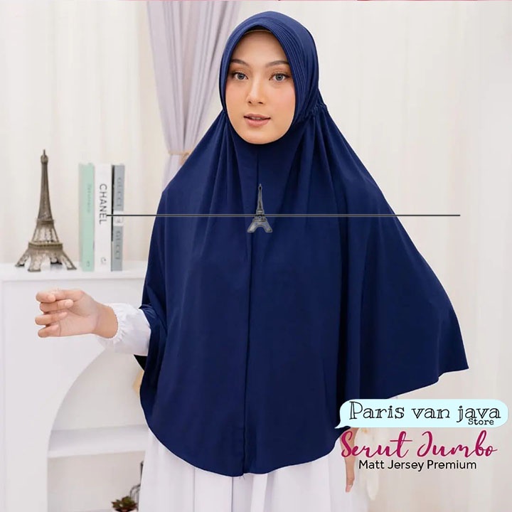 Jilbab Instan Serut Jokowi XL | Hijab Instan Serut hamidah Spandex Jersey XL| Bergo Serut jokowi XL| Kerudung Zoya