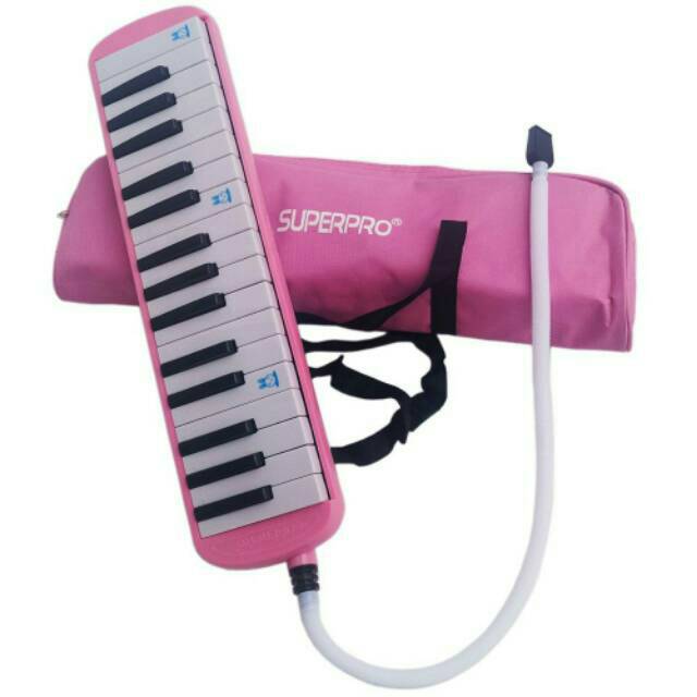 Piano Tiup Alat musik Pianika Superpro Melodica Murah Pink, Biru, hitam