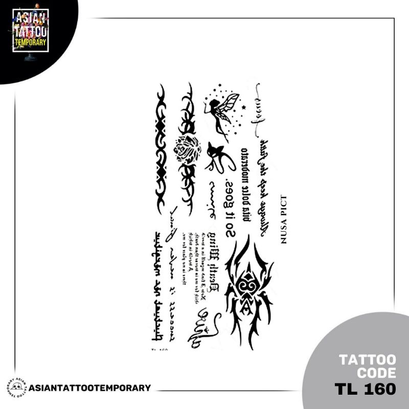 TATO TULISAN BESAR TATTO/asiantattootemporary/stiker tatto tatto temporer/tato temporary ORIGINAL