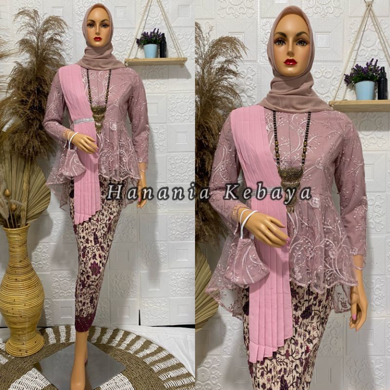 BA BLOUSE AMALIA SELENDANG CERUTY - AURORA SELENDANG - KEBAYA MODERN