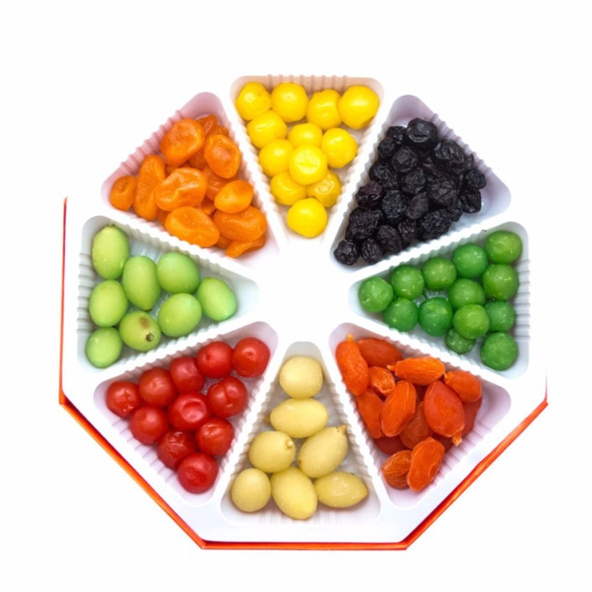 

Manisan Buah Kering/Aneka Buah Kering Imlek Wang Lai Isi 8 Jenis