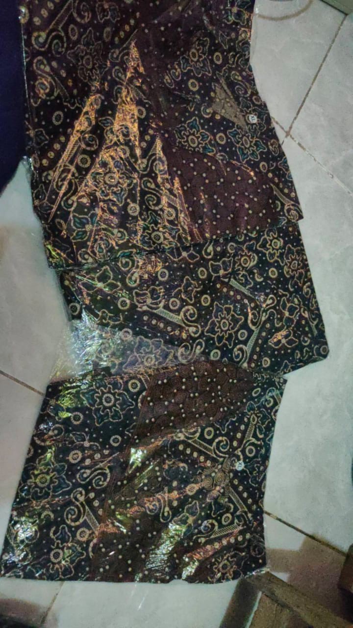 Baju Batik Couple Keluarga Sania Ruffle Ori Ndoro Jawi Terbaru