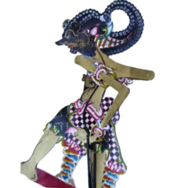 (BISA COD)  KERAJINAN MINIATUR WAYANG KULIT RADEN WERKUDARA BIMA UKURAN BESAR 65 x 35 cm DEKORASI