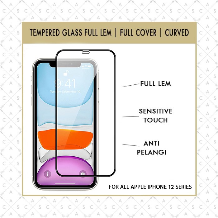 CASA Tempered Glass 5D Apple iPhone 12 Mini / 12 / 12 Pro / 12 Pro Max - Screen Protector iPhone 12