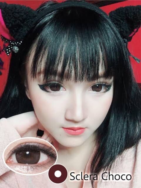 Scelera black &amp; scelera choco softlens