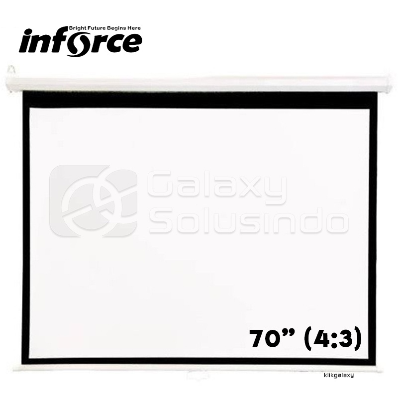 INFORCE WallScreen 70&quot; 4:3 Layar Projector Gantung