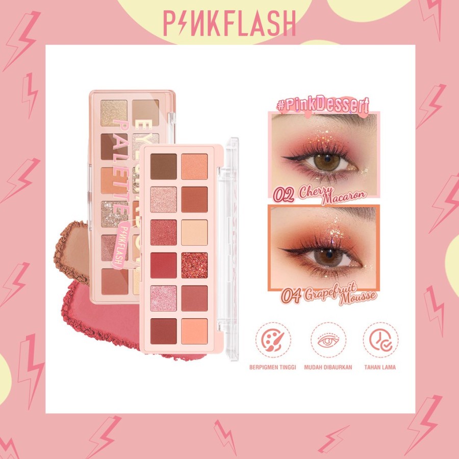 ★ BB ★ PINKFLASH Pro Touch Eyeshadow - Pink Dessert 12 Shades Eyeshadow Palette - PINK FLASH - PF E15