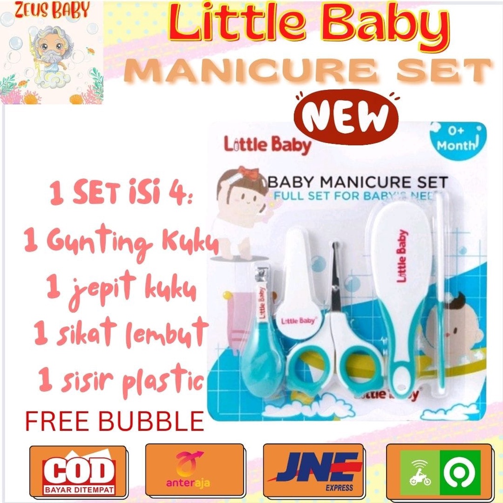 Little Baby MANICURE SET Sisir Nail Clipper Gunting Kuku Bayi 6IN1 - Kemasan TERbaru !