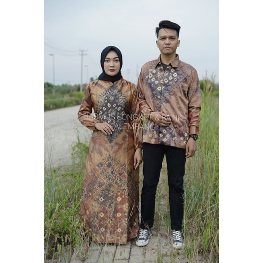 COUPLE GAMIS JUMPUTAN PALEMBANG ASLI SUTRA VALVET SILK