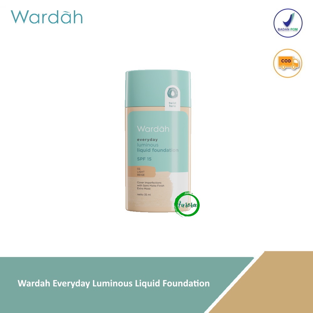 Wardah Everyday Luminous Liquid Foundation | Alas Bedak Cair