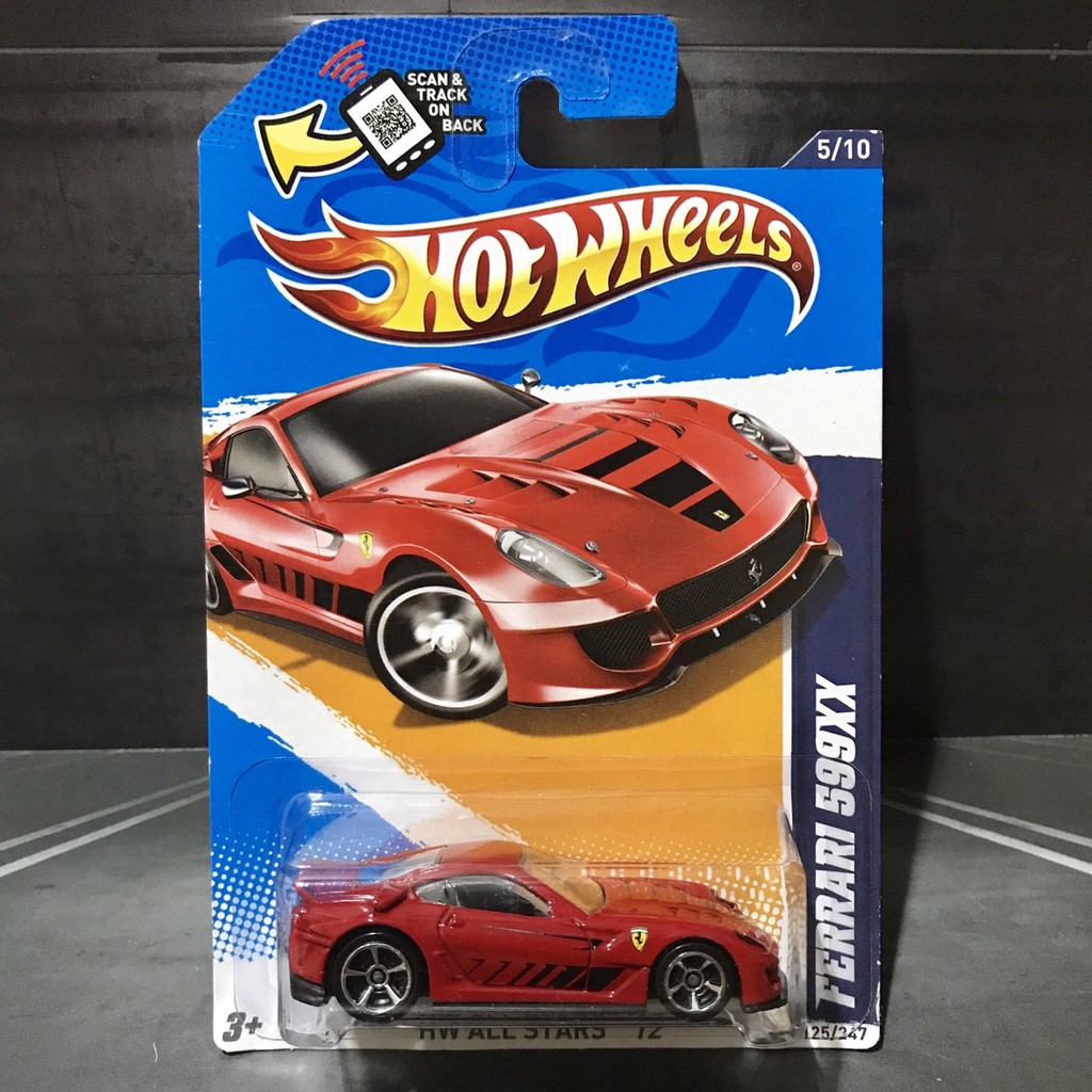 Hot Wheels FerrarI 599XX Red 2012 US Card