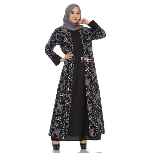 Baju Batik Couple Gamis Jumbo Murah Pasangan Modern Muslim -  Sadiya