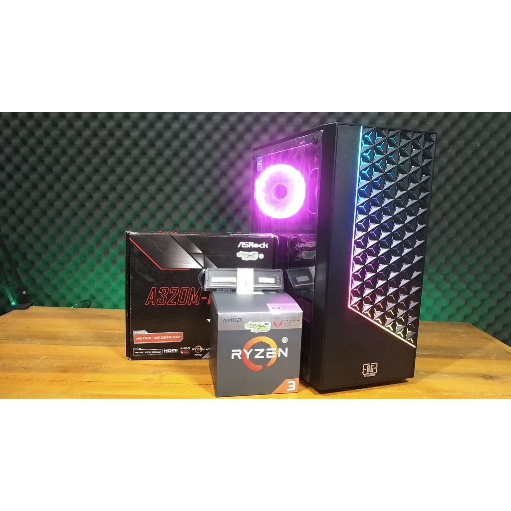 PC GAMING Ryzen 3 2200g | ram 8gb | vga 2gb | EDITING RENDERING