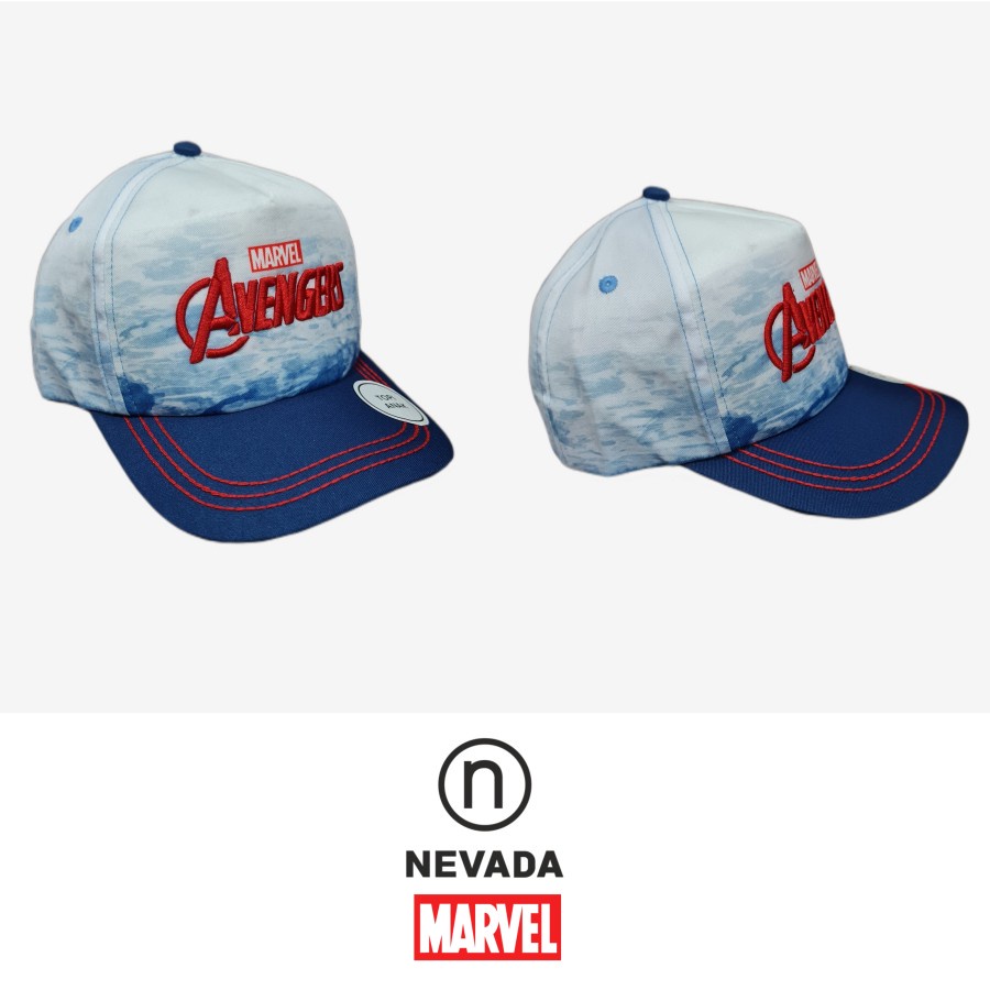 Topi Baseball Anak Laki Nevada Marvel Avengers Tye Dye Blue / Kado Baju Kaos Celana Anak Adem Murah 