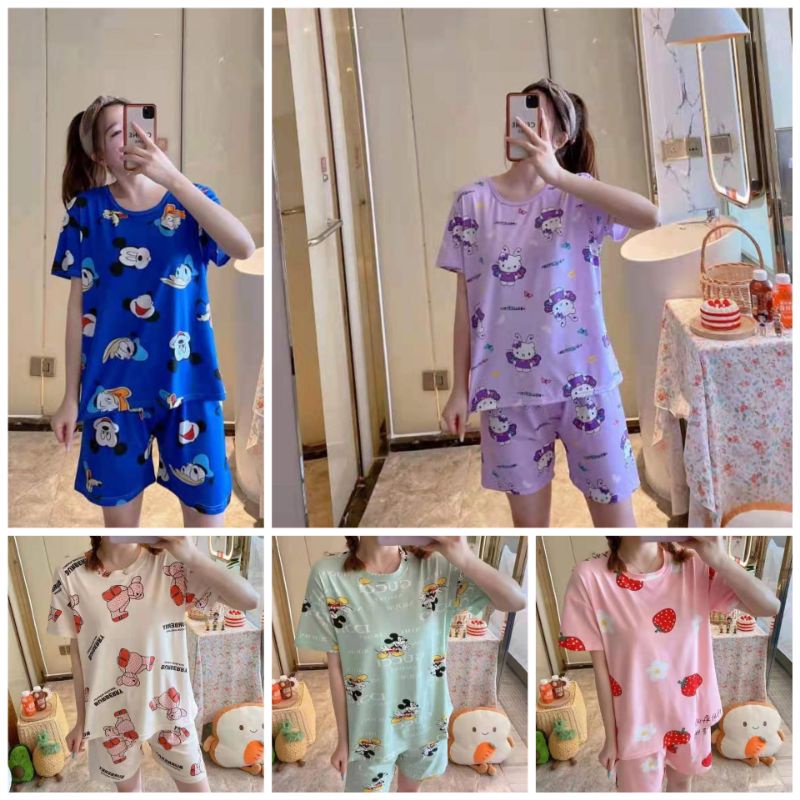 Baju Tidur Piyama Wanita/Cewek Dewasa Import Murah Cantik Lucu