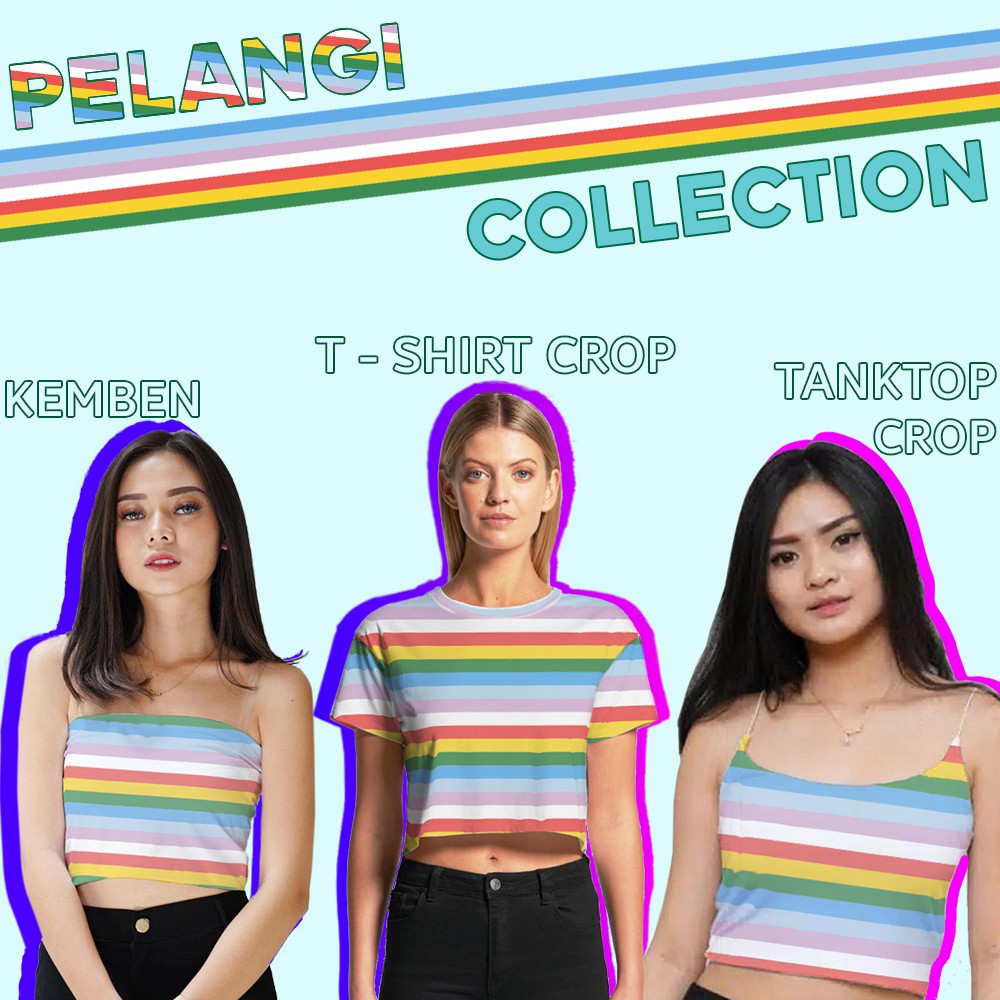 Tanktop Wanita ( SOFT SPANDEK ) Polos Tali Kecil / Besar / Agnes Singlet Kaos Dalam Cewek - YELONIX-PELANGI