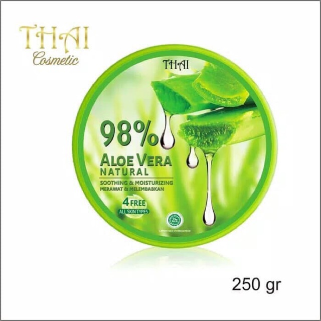 Thai 98% Aloe Vera Soothing &amp; Moisturizing Gel 250gr