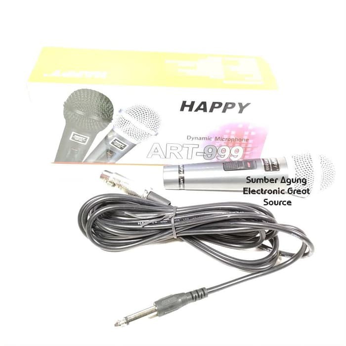 Mic Happy ART999 999 Dynamic Microphone Berkualitas Sara Jernih