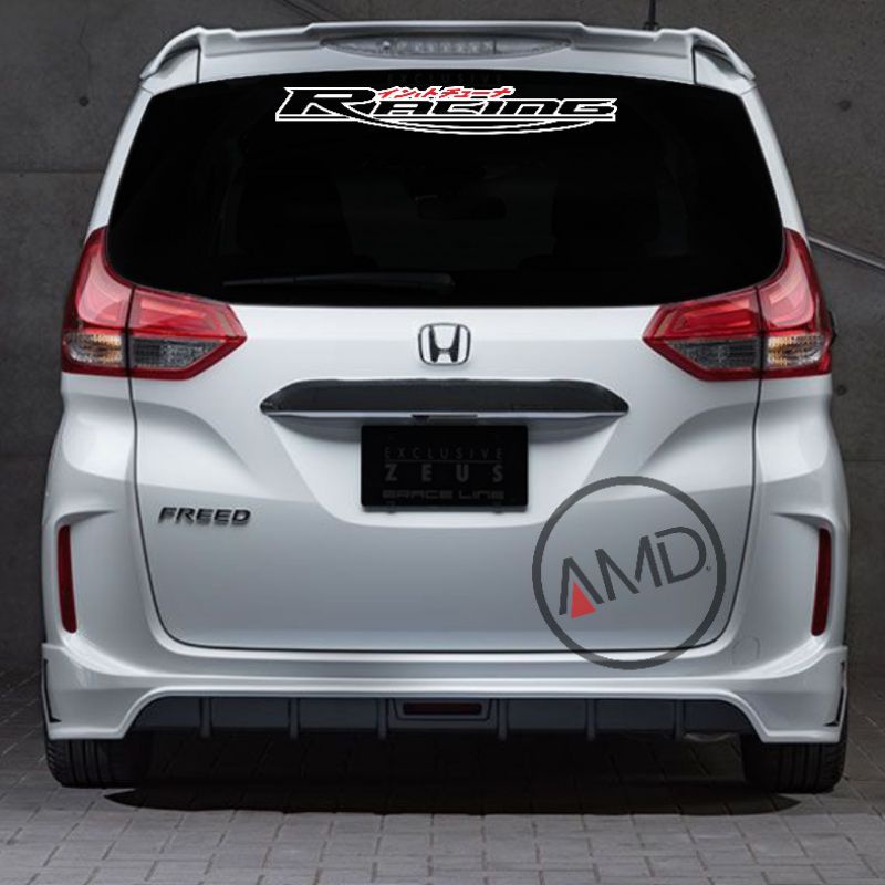 Stiker kaca depan sticker mobil stiker belakang mobil RACING KENJI JEPANG JDM