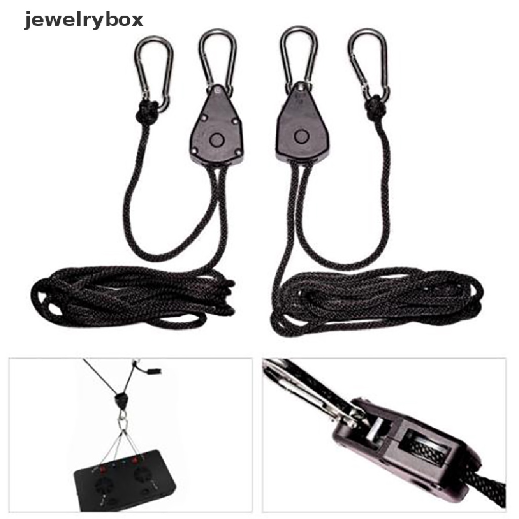 (jewelrybox) 2pcs / Set Tali Gantung Adjustable 1 / 8 &quot;Untuk Lampu Pertumbuhan Tanaman