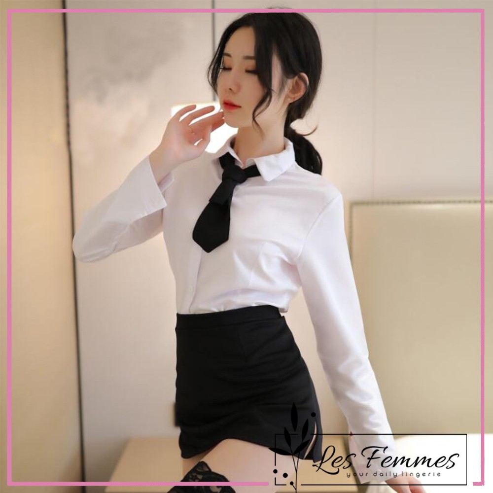 Baju sexy wanita dewasa secretary uniform lingeries sexy woman