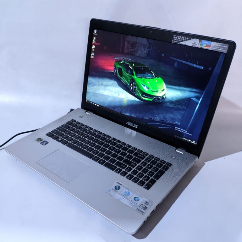 laptop gaming dan editing berkelas asus N76v - core i7 8core - dual vga Nvidia 17 inc ram 16gb