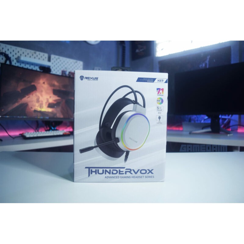 Headset Gaming Rexus HX9 7.1 RGB Rexus HX-9 HX 9 Gaming Headset