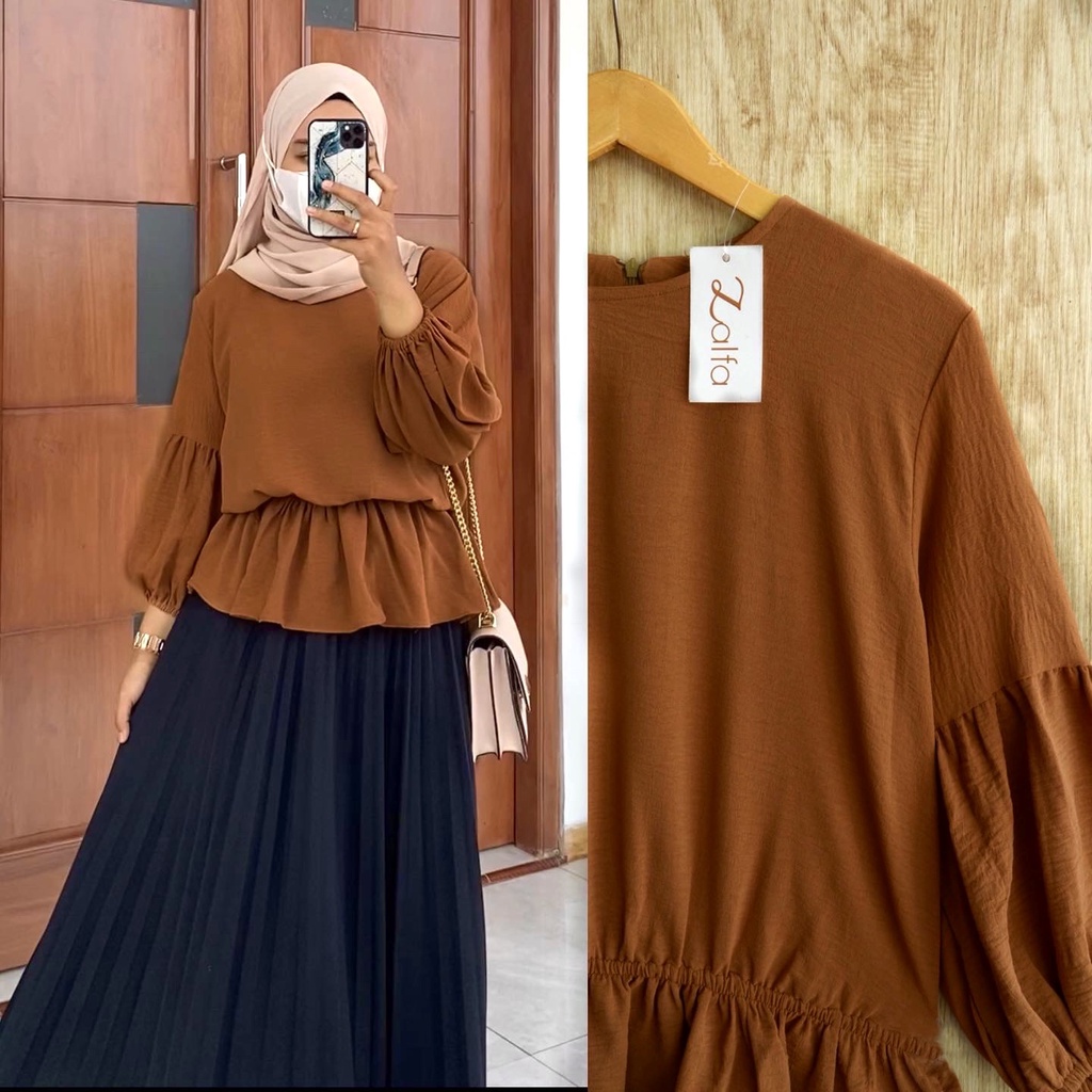 ADINDA blouse by ZALFA OUTFIT / blouse polos / blouse crincle