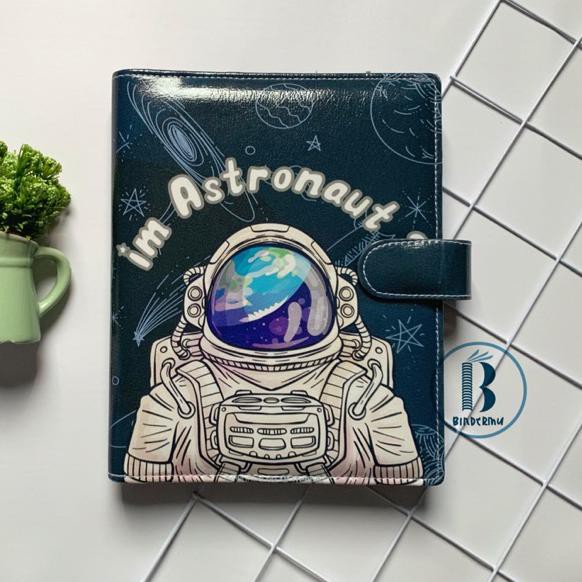 

Stok Baru Binder READY Im astronaut printing Kulit Multiring 20ring A5 26ring B5