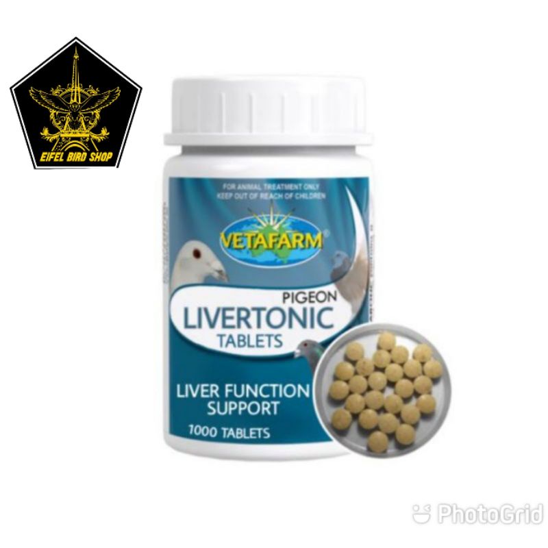 LIVERTONIC VETAFARM harga 1 tablet / 1pil  obat merpati roemah veta jamu merpati