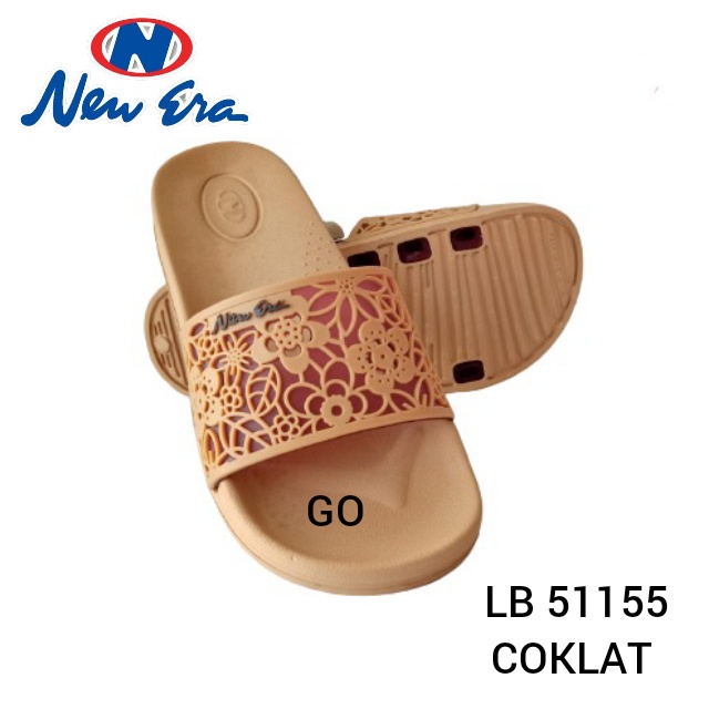 BB NEW ERA LB E 51155 Sandal Selop Flat Wanita Sandal Slop Jelly Sendal Cewek