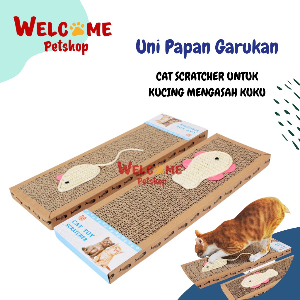 Uni Papan Garukan Kucing Cat Scratcher Kuku Mainan Tempat Tidur Kucing