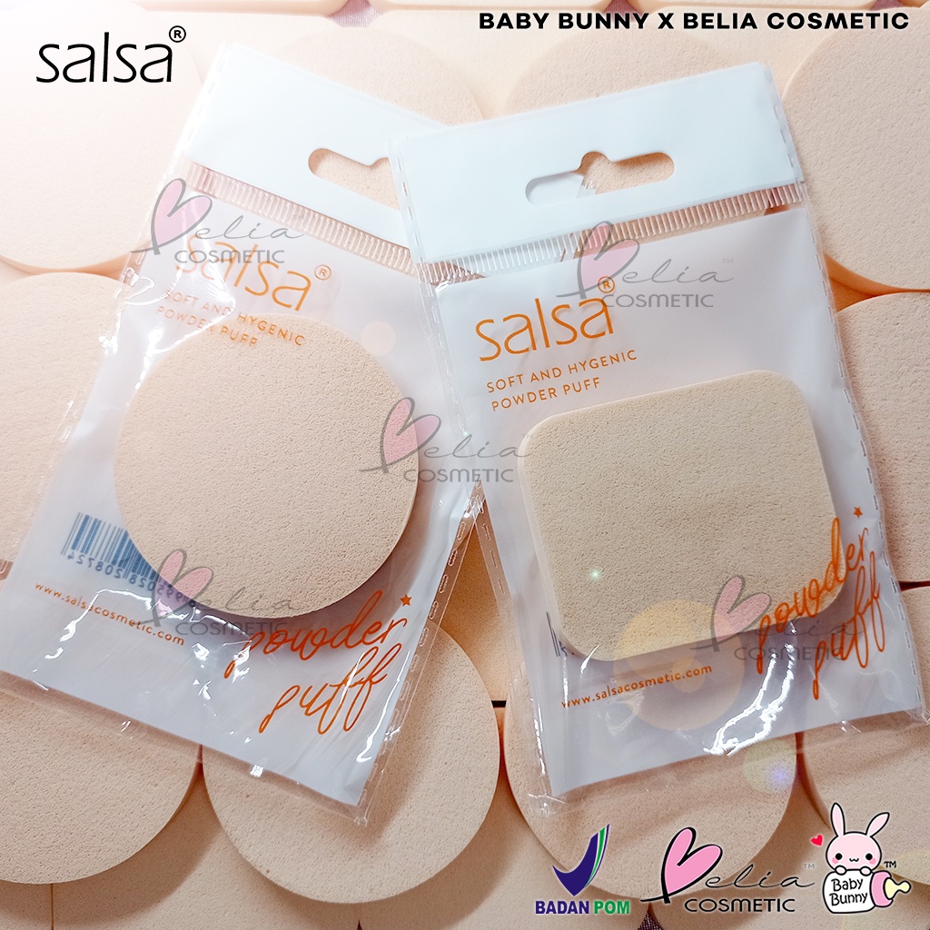 ❤ BELIA ❤ SALSA Sponge Bedak Bulat &amp; Persegi | Spons tepuk bedak spon Puff | BABY BUNNY