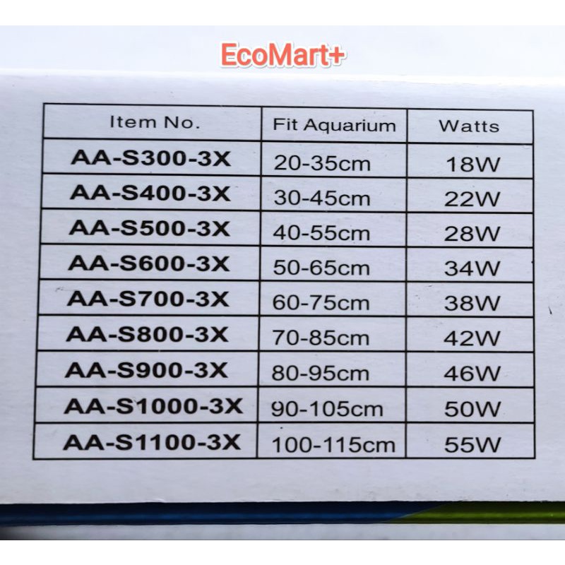 Lampu RECENT AA S1000 Nyala 3x LAMPU GANTUNG AQUASCAPE AQUARIUM RECENT AA-S1000-3X