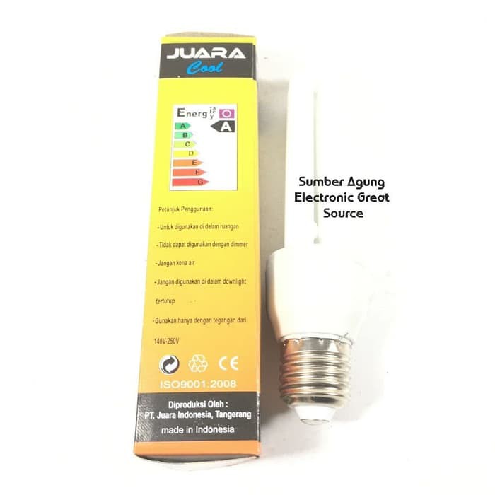 Lampu Jari Murah 2U Juara Cahaya Putih 80% Hemat Energi Murah Grosir