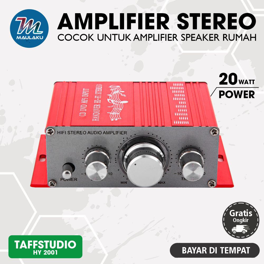 Amplifier Mini 12 Volt Stereo Audio Power 20W Speaker Mobil