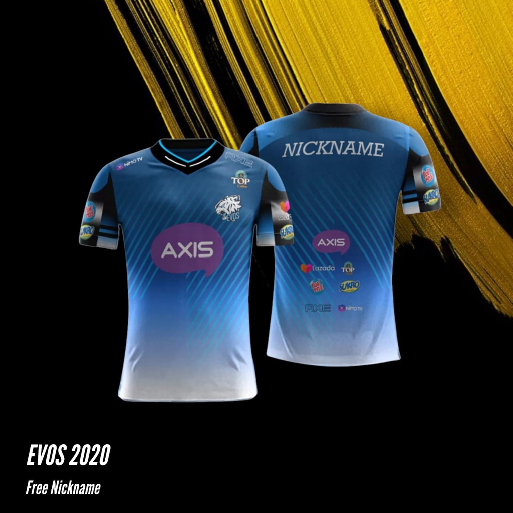 KAOS JERSEY EVOS FREE NICKNAME