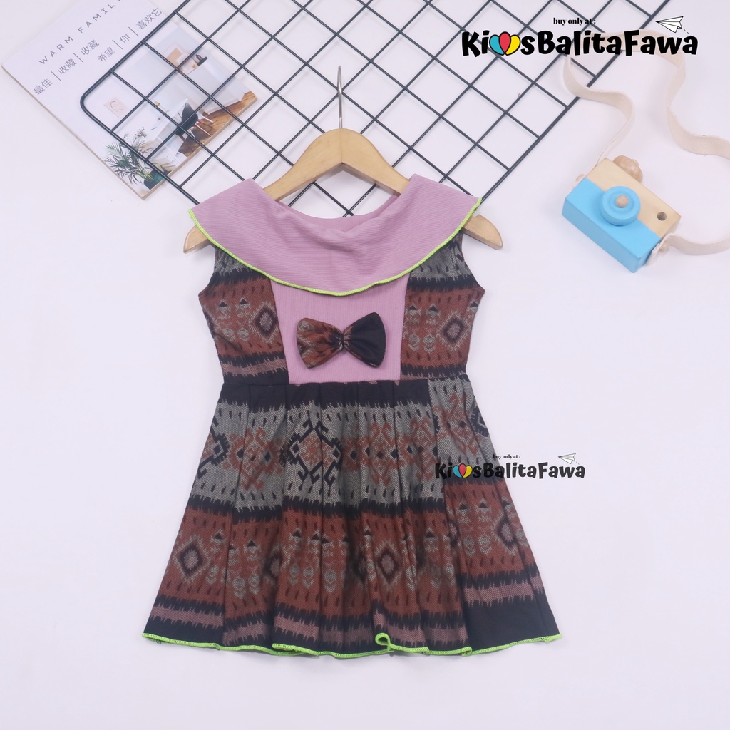 Dress Batik uk Bayi 0-12 Bulan / Dres Anak Perempuan Pakaian Baju Atasan Pesta Formal Kids Baby Gaun