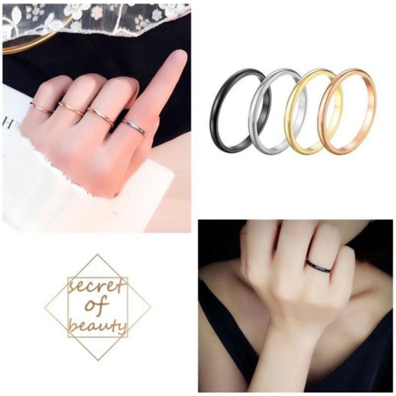 Cincin Polos Ring Titanium Simple Termurah N17092103