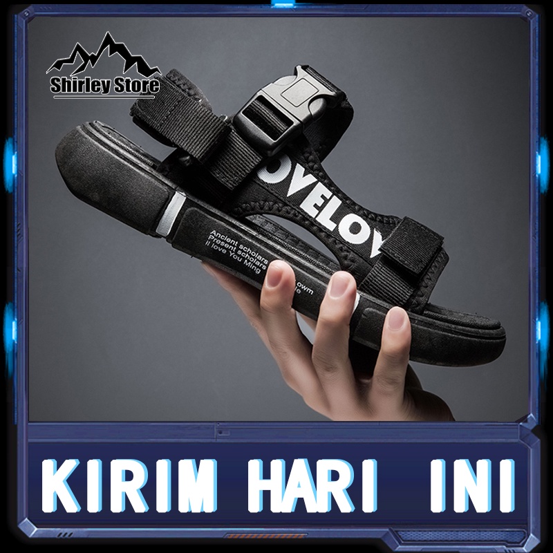 [COD + Kirim Hari ini] Sandal Gunung Pria/Sandal Pria Gaya Jepang/Sandal Fashion Pria/Sandal Pria Kekinian/Sandal Pria Dewasa/Sandal Pria/Sendal Gunung Pria/Sendal Pria/Karet berkualitas tinggi yang diimpor, tali yang dapat dilepas, non-slip